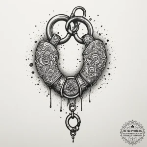 Handcuffs, artistic tattoo sketch, sketch tat... - эскиз тату (№1754833461_0, 10.08.2025 13:44) — tattoo-photo.ru