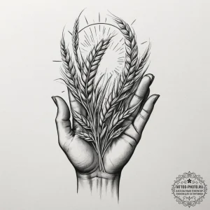 Tattoo sketch: a close-up of a hand holding a... - эскиз тату (№1754834846_0, 10.08.2025 14:07) — tattoo-photo.ru