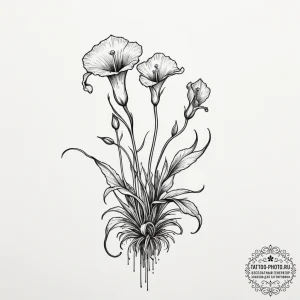A carnivorous plant collection, artistic tatt... - эскиз тату (№1754836640_0, 10.08.2025 14:37) — tattoo-photo.ru