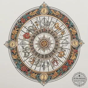 Tattoo design a zodiac symbol with a hidden '... - эскиз тату (№1754841658_0, 10.08.2025 16:00) — tattoo-photo.ru