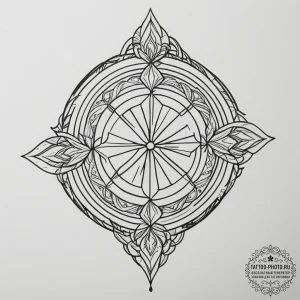 An icelandic magical stave (e.g., ægishjálmur... - эскиз тату (№1754843457_0, 10.08.2025 16:30) — tattoo-photo.ru