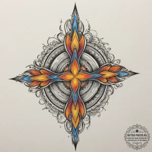 Tattoo sketch an abstract interpretation of "... - эскиз тату (№1754844649_0, 10.08.2025 16:50) — tattoo-photo.ru