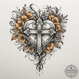 Tattoo sketch a subtle negative space heart i... - эскиз тату (№1754844854_0, 10.08.2025 16:54) — tattoo-photo.ru