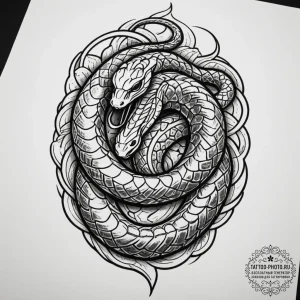 Cobra, tattoo drawing outline, on a clean whi... - эскиз тату (№1754845643_0, 10.08.2025 17:07) — tattoo-photo.ru