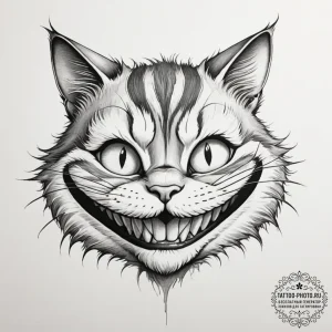 The cheshire cat's grin (is there, but can be... - эскиз тату (№1754849043_0, 10.08.2025 18:04) — tattoo-photo.ru