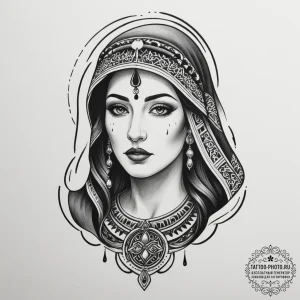 Isis, tattoo drawing outline, soft whip shadi... - эскиз тату (№1754850049_0, 10.08.2025 18:20) — tattoo-photo.ru