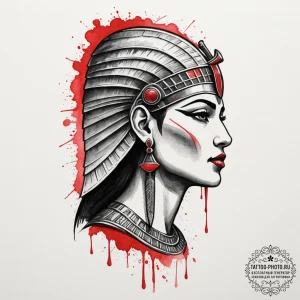 Tattoo design an ancient egyptian warrior's p... - эскиз тату (№1754850455_0, 10.08.2025 18:27) — tattoo-photo.ru