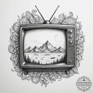 Tattoo sketch a 'press start' message on a re... - эскиз тату (№1754852469_0, 10.08.2025 19:01) — tattoo-photo.ru