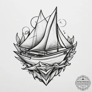 Origami, tattoo flash sheet design, old schoo... - эскиз тату (№1754853662_0, 10.08.2025 19:21) — tattoo-photo.ru