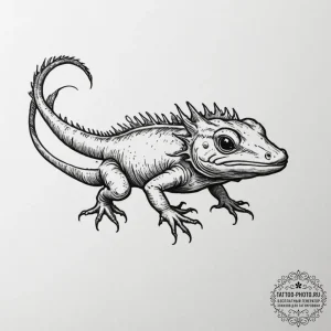 Axolotl, tattoo drawing outline, on a clean w... - эскиз тату (№1754858633_0, 10.08.2025 20:43) — tattoo-photo.ru