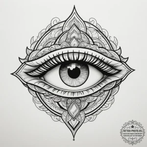 Tattoo design a subtle 'third eye' symbol, fo... - эскиз тату (№1754861841_0, 10.08.2025 21:37) — tattoo-photo.ru