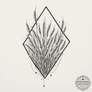 Tattoo design: a stylized "seeded field" rhom... - эскиз тату (№1754866050_0, 10.08.2025 22:47) — tattoo-photo.ru