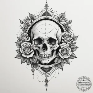 Tattoo design an abstract pattern resembling... - эскиз тату (№1754866657_0, 10.08.2025 22:57) — tattoo-photo.ru