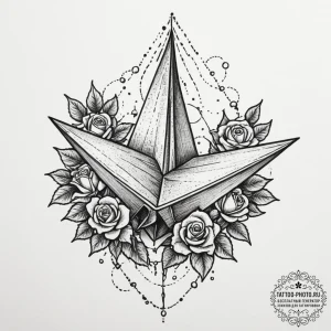 Tattoo sketch a tiny, whimsical paper boat or... - эскиз тату (№1754867060_0, 10.08.2025 23:04) — tattoo-photo.ru