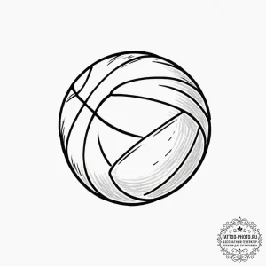A close-up of the texture of a basketball. - эскиз тату (№1754869074_0, 10.08.2025 23:37) — tattoo-photo.ru