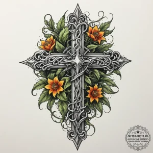 Tattoo design a cluster of thorny vines wrapp... - эскиз тату (№1754870272_0, 10.08.2025 23:57) — tattoo-photo.ru