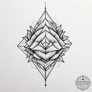 Tattoo sketch an abstract geometric pattern c... - эскиз тату (№1754928703_0, 11.08.2025 16:11) — tattoo-photo.ru