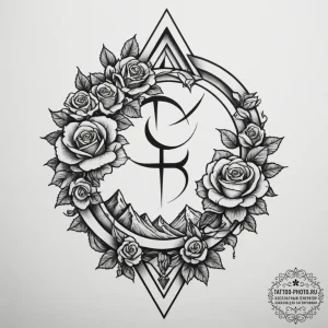 Tattoo design the glyph for capricorn (10th h... - эскиз тату (№1754929113_0, 11.08.2025 16:18) — tattoo-photo.ru