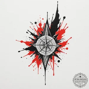 Amulet, artistic tattoo sketch, on a clean wh... - эскиз тату (№1754929937_0, 11.08.2025 16:32) — tattoo-photo.ru