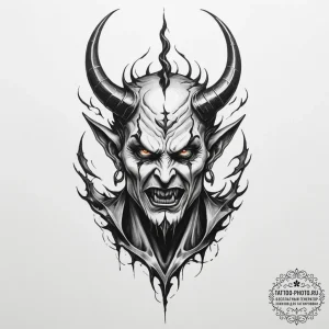 Satan - эскиз тату (№1754932152_0, 11.08.2025 17:09) — tattoo-photo.ru