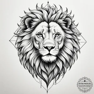 Tattoo sketch a leo lion's mane transforming... - эскиз тату (№1754933926_0, 11.08.2025 17:38) — tattoo-photo.ru