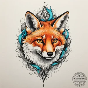 A fox made of swirling smoke, tattoo flash sh... - эскиз тату (№1754936486_0, 11.08.2025 18:21) — tattoo-photo.ru