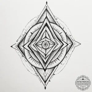 Talisman, tattoo sketch design, on a clean wh... - эскиз тату (№1754937076_0, 11.08.2025 18:31) — tattoo-photo.ru