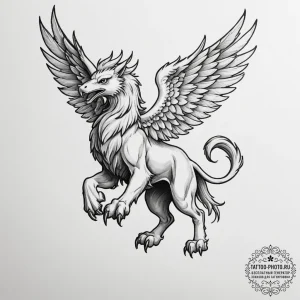 Griffin - эскиз тату (№1754939433_0, 11.08.2025 19:10) — tattoo-photo.ru