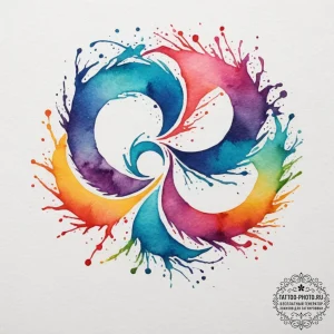 Tattoo design a galaxy swirl that branches of... - эскиз тату (№1754941806_0, 11.08.2025 19:50) — tattoo-photo.ru