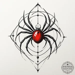 Spider, artistic tattoo sketch, old school tr... - эскиз тату (№1754942794_0, 11.08.2025 20:06) — tattoo-photo.ru