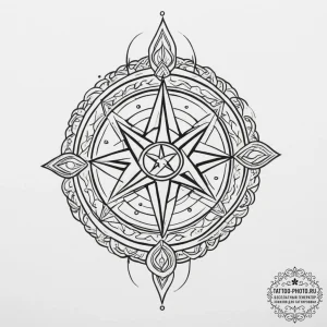Grimoire (spellbook) with arcane symbols, con... - эскиз тату (№1754943208_0, 11.08.2025 20:13) — tattoo-photo.ru