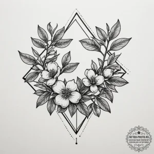 Blackthorn, tattoo sketch design, on a clean... - эскиз тату (№1754946624_0, 11.08.2025 21:10) — tattoo-photo.ru