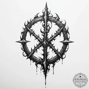The hunter's mark from bloodborne - эскиз тату (№1754948220_0, 11.08.2025 21:37) — tattoo-photo.ru
