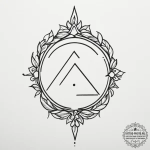 Tattoo sketch a minimalist symbol of self-acc... - эскиз тату (№1754950193_0, 11.08.2025 22:09) — tattoo-photo.ru