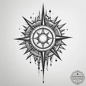 Tattoo sketch a futuristic weapon with a glow... - эскиз тату (№1754950787_0, 11.08.2025 22:19) — tattoo-photo.ru