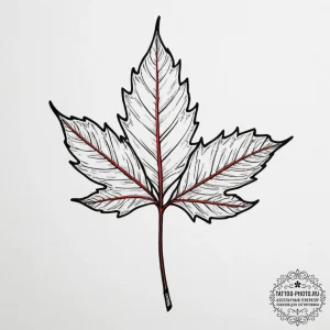 Leaf, tattoo line art, on a clean white paper... - эскиз тату (№1754957015_0, 12.08.2025 00:03) — tattoo-photo.ru