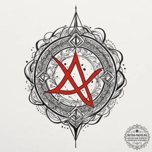 99. tattoo design: a minimalist "bereginya" r... - эскиз тату (№1754957607_0, 12.08.2025 00:13) — tattoo-photo.ru
