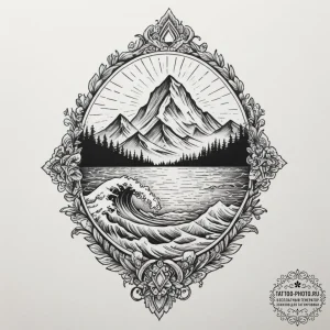 Tattoo sketch a detailed patch or crest desig... - эскиз тату (№1754959001_0, 12.08.2025 00:36) — tattoo-photo.ru