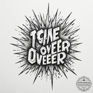 Tattoo sketch a game over screen with shatter... - эскиз тату (№1754960819_0, 12.08.2025 01:06) — tattoo-photo.ru