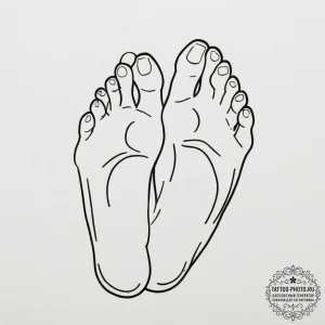 Tattoo sketch a foot with a small, intricate... - эскиз тату (№1754961623_0, 12.08.2025 01:20) — tattoo-photo.ru