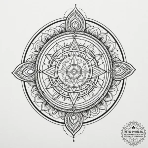 Tattoo design a zodiac symbol merged with a h... - эскиз тату (№1754963043_0, 12.08.2025 01:44) — tattoo-photo.ru