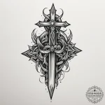 A sacrificial dagger on an altar, tattoo sket… — эскиз тату (№1754963440_0, 12.08.2025 01:50) — tattoo-photo.ru