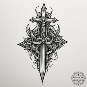 A sacrificial dagger on an altar, tattoo sket... - эскиз тату (№1754963440_0, 12.08.2025 01:50) — tattoo-photo.ru