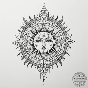 Tattoo design a line art tattoo where the neg... - эскиз тату (№1754964648_0, 12.08.2025 02:10) — tattoo-photo.ru