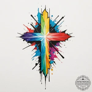 A shattered geometric shape, concept art for... - эскиз тату (№1754969061_0, 12.08.2025 03:24) — tattoo-photo.ru