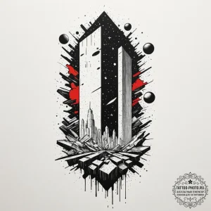 The monolith from 2001: a space odyssey, tatt... - эскиз тату (№1754970262_0, 12.08.2025 03:44) — tattoo-photo.ru