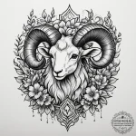 Tattoo sketch an aries ram with horns made of… — эскиз тату (№1754972866_0, 12.08.2025 04:27) — tattoo-photo.ru