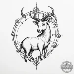 Tattoo sketch a zodiac animal outline filled… — эскиз тату (№1754973263_0, 12.08.2025 04:34) — tattoo-photo.ru
