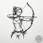 Tattoo sketch a realistic sagittarius archer,… — эскиз тату (№1754973859_0, 12.08.2025 04:44) — tattoo-photo.ru