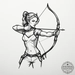Tattoo sketch a realistic sagittarius archer,... - эскиз тату (№1754973859_0, 12.08.2025 04:44) — tattoo-photo.ru